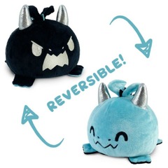 TEETURTLE: REVERSIBLE DRAGON MINI PLUSH - BLUE & BLACK